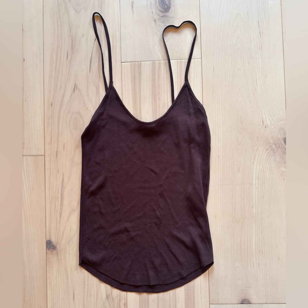 Zara Brown Spaghetti Strap Tank Top